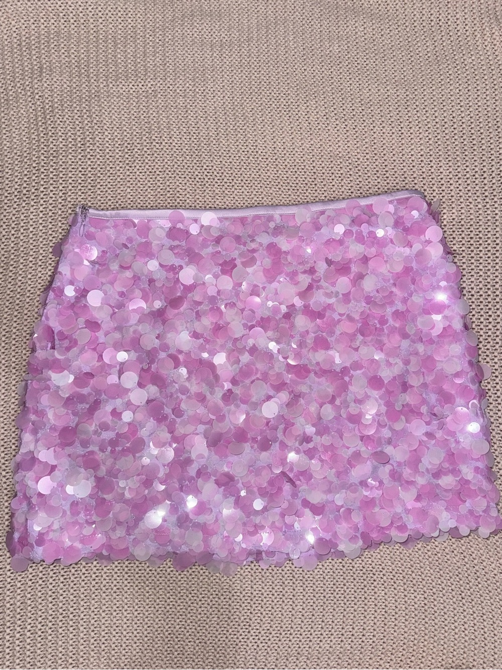 Zara Pink Sequin Mini Skirt